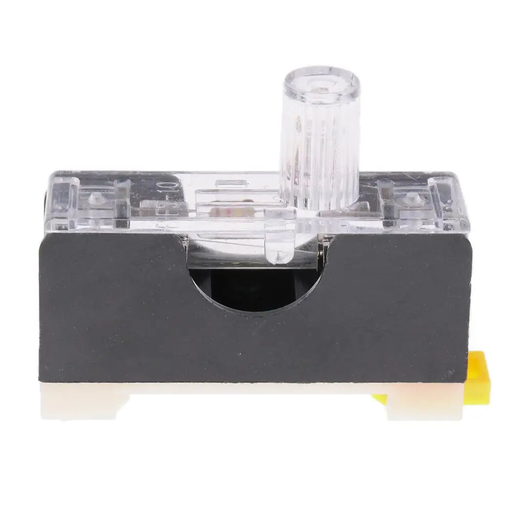 6x30mm Fuse Socket DIN Rail Mounted Mini Glass Fuse Holder Base with Light for Car Automotive Vi - Automotive LED Light