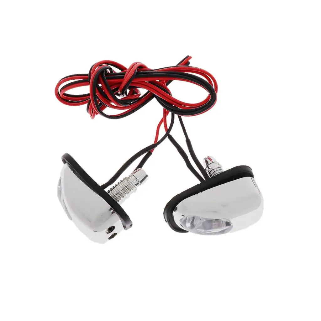 Universal Windscreen Nozzle LED 12V Jet Spray Washer Injector Car Glass Washing Accessory for Wi - Automotive LED Light