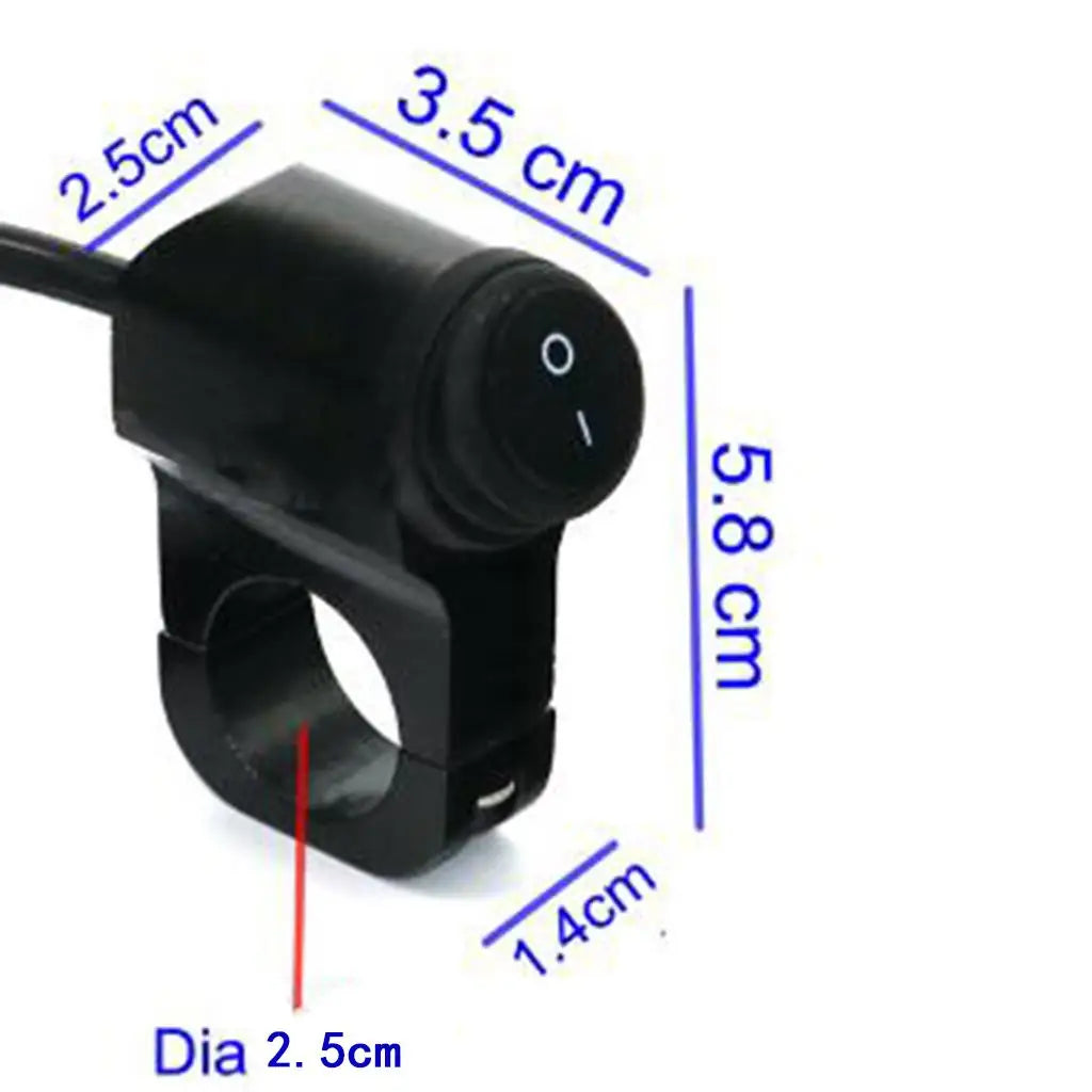 Handlebar Headlight on Off on Switch Aluminum Alloy Waterproof for 25mm - Automotive LED Light