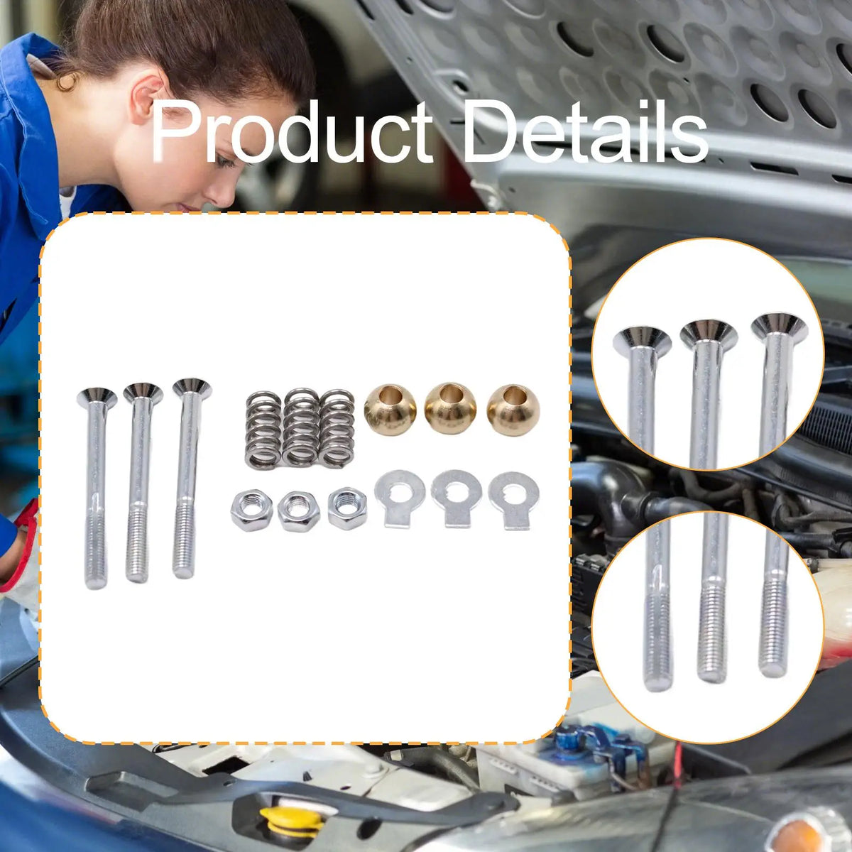 Door Hinge Pin Spring Repair Kit Metal Bushings Nuts Bolts Easy Install for Land Rover Defender  - Automotive LED Light