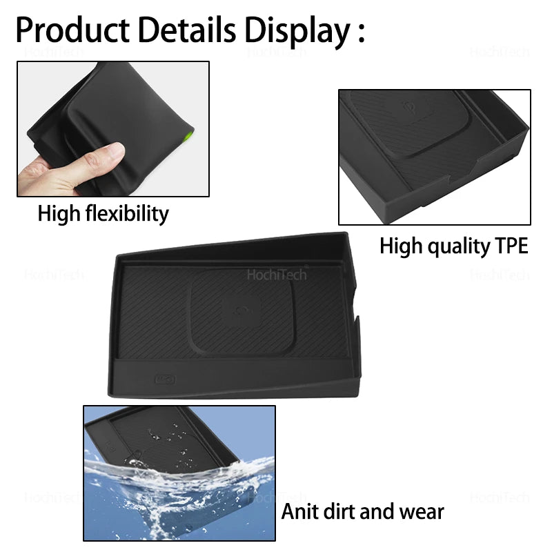 Wireless Charging Silicone Pad for Kia EV9 MV 2024 2025 Central Control Charger Protector Cover  - Automotive LED Light