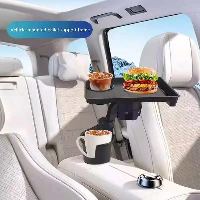 Car Dining Table Car Tray with Double Cup Holder Dining Table Dining Car Tray Portable Adjustabl - Automotive LED Light