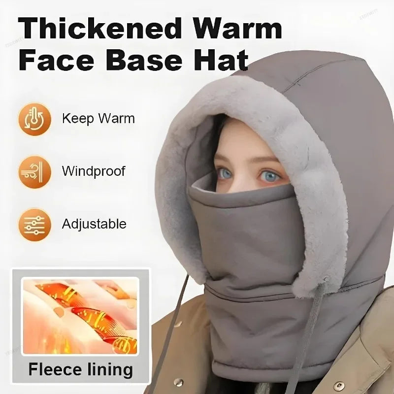 Ear Protection Winter Hat Men Women Thick Velvet Trapper Hat Windproof Thermal Fleece Lined Cold - Automotive LED Light