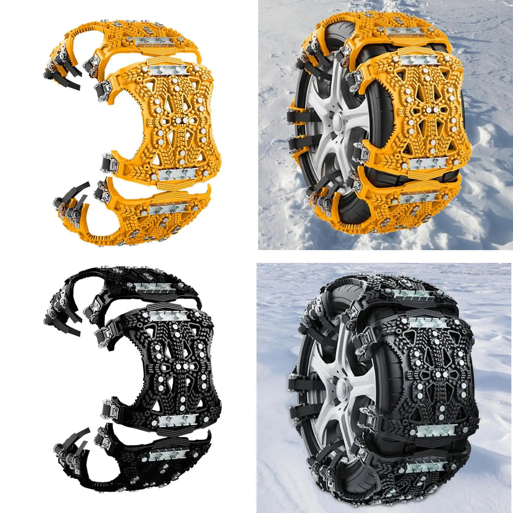 Vehicle Car Tyres Anti Slip Snow Chain Easily Mount Winter Security Chain Portable for SUV Truck - Automotive LED Light