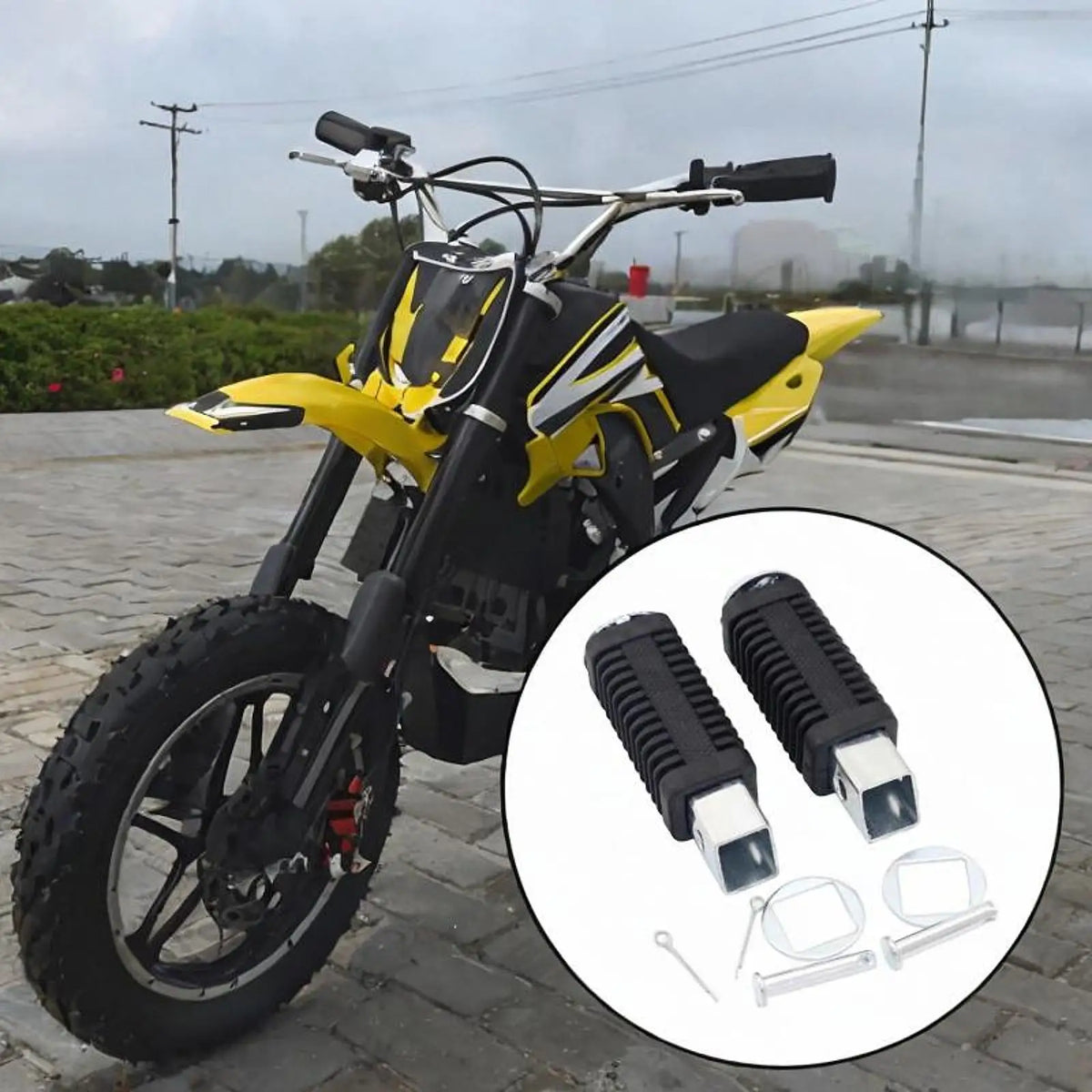 Mini Bike Foot Pegs Foot Pedal for 49cc Sturdy Stable Metal Easy Installation Motocycle Accessor - Automotive LED Light