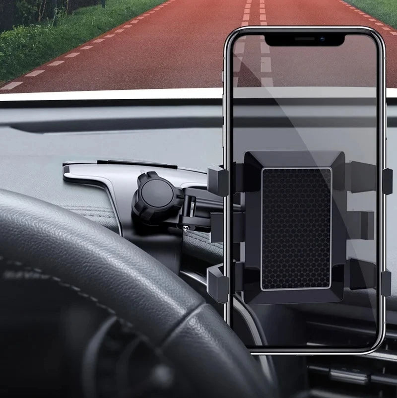 Universal Dashboard Car Phone Holder with Parking Number Plate 360 Degree Rotatable Auto Mobile  - Automotive LED Light