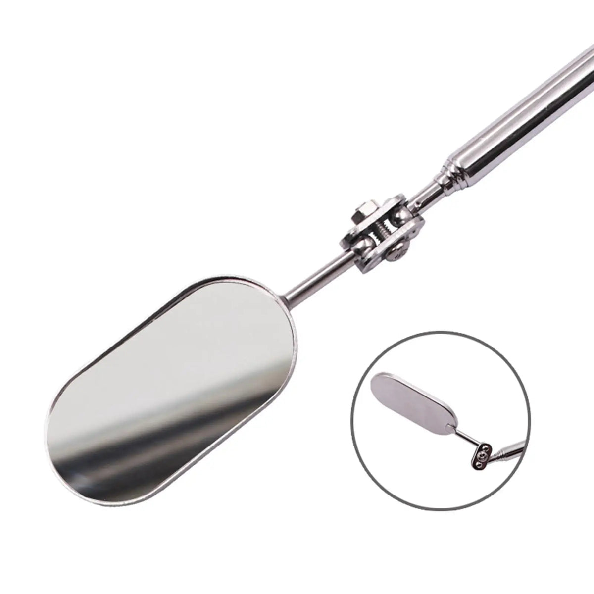Telescoping Inspection Mirror Extendable for Extra Checking Observing tools Vehicle Small Detail - Automotive LED Light