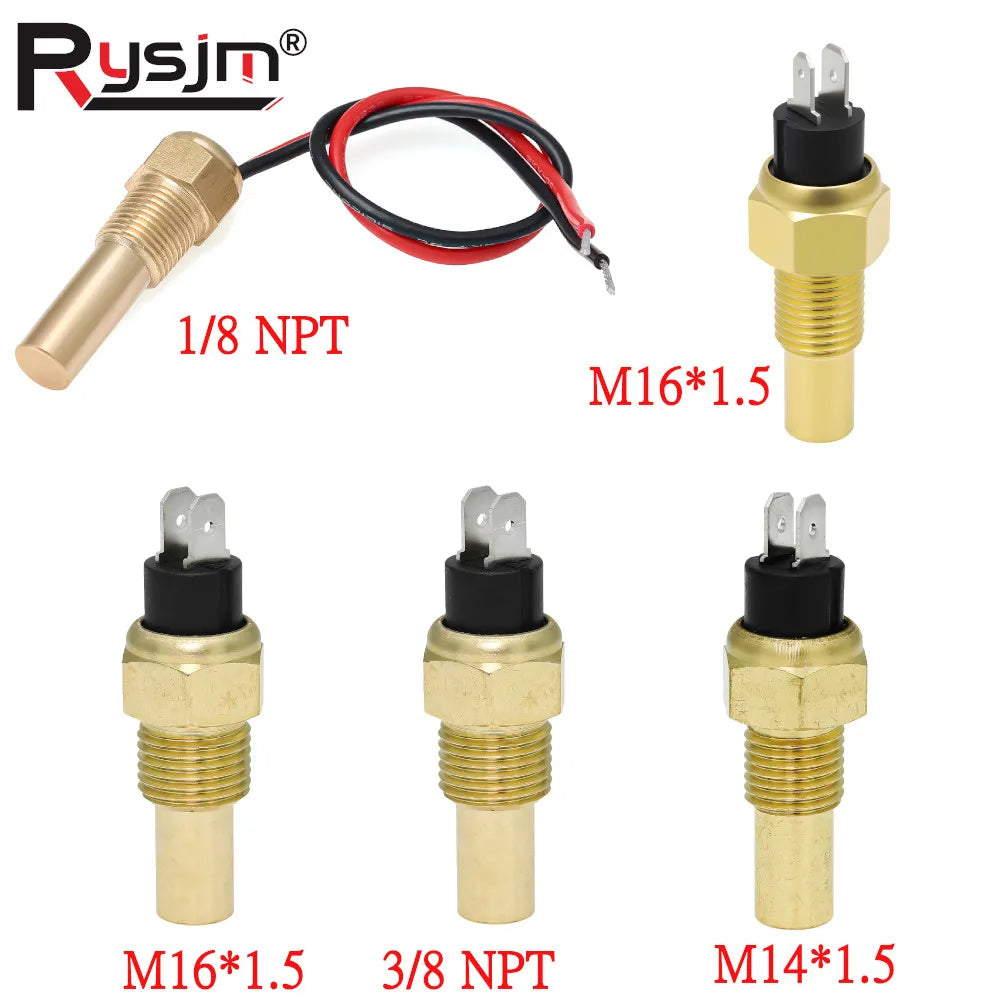 1/8NPT 3/8NPT M14*1.5 M16*1.5 Thread Water Temperature Sensor Oil Temp Sensor Fo for M16 M14 - Automotive LED Light
