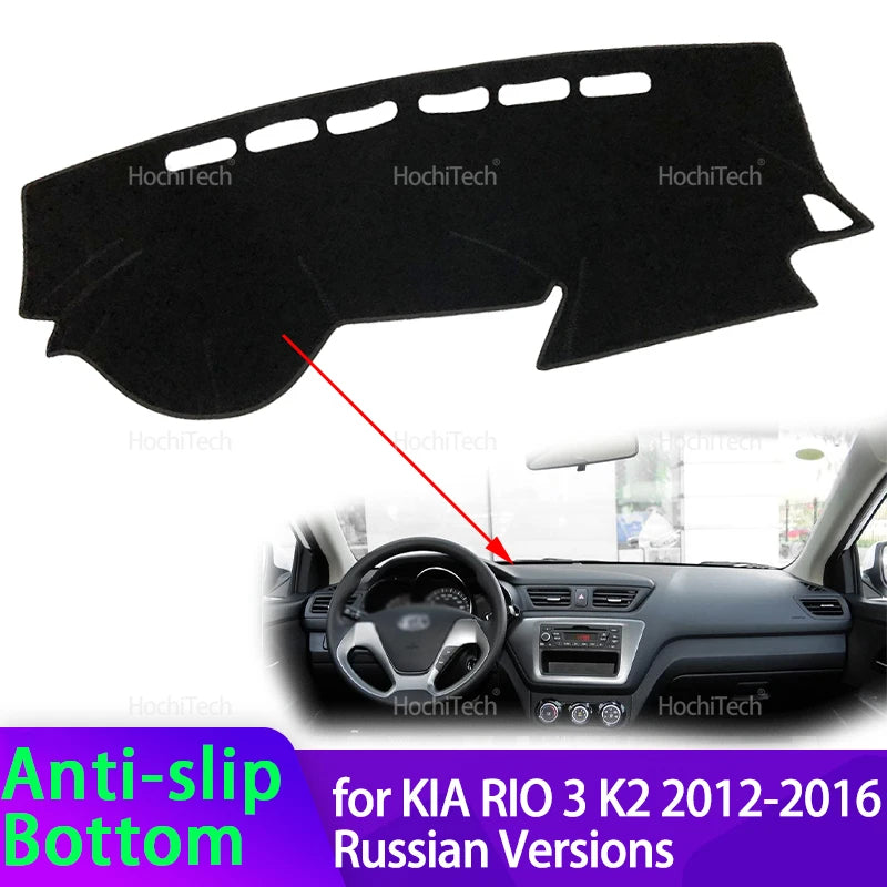 For KIA RIO 3 K2 2012-2016 Russian Versions High Quality Dashboard Mat Dashmat C for KIA K2 2012-2016 - Automotive LED L