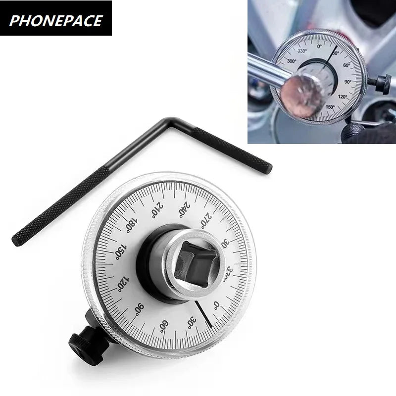 Torque Wrench Torquemeter Dial Hand Tool Auto Service Equipment Garage Calibrated In Degrees Aut - Automotive LED Light