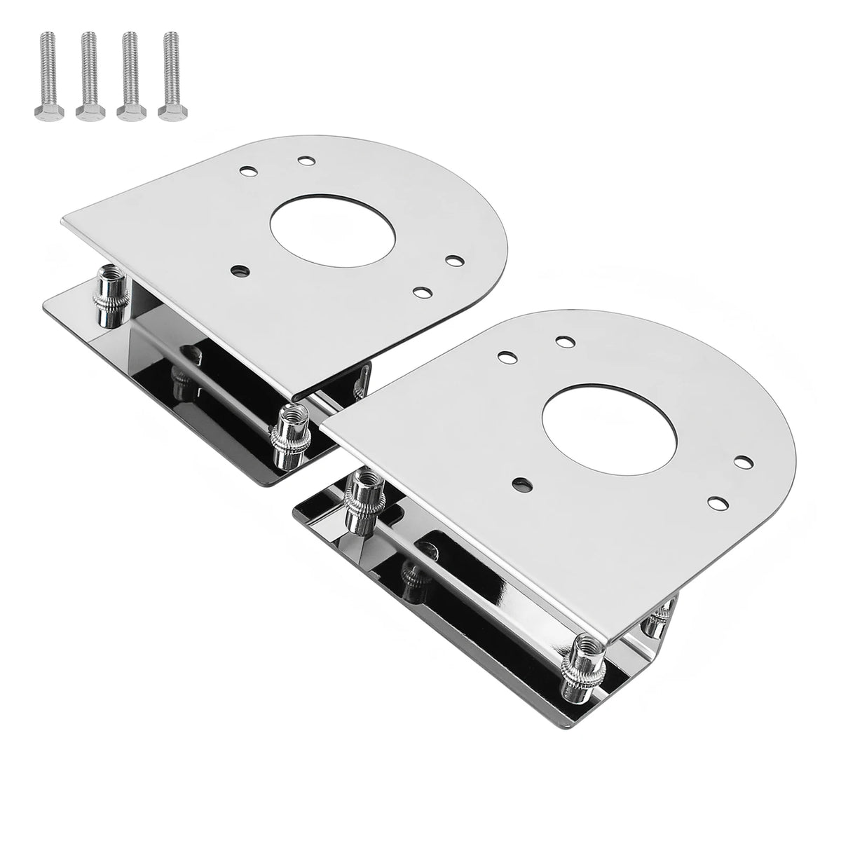 Universal Clip On Light Base Bracket 2Pcs Stainless Steel Lamp Mount Holder For Semi Trailer Tru - Automotive LED Light