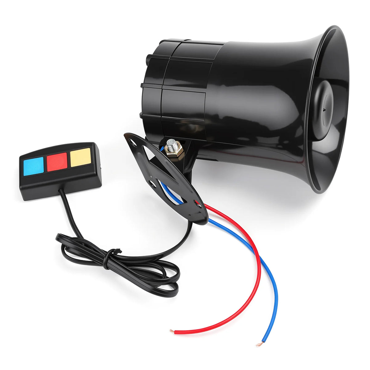AD 12V Car Speaker Alarm Horn Tone Sound Car Siren Automobile Siren Horn 60W Mic PA Speaker Syst - Automotive LED Light