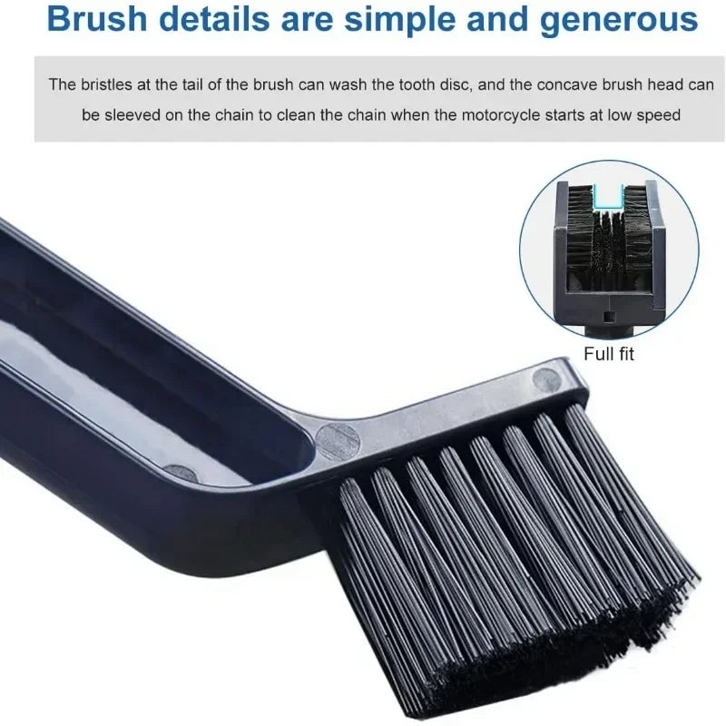 Bicycle Motorcycle Chain Cleaner Brush Car Wheels Cleaning Brush Dual Heads Cycling Cleaning Too - Automotive LED Light