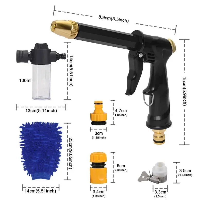 High Pressure Water Gun Water Spray Guns Kit Car Sprinkler Foam Cleaning Washer Cleaner for Car  - Automotive LED Light