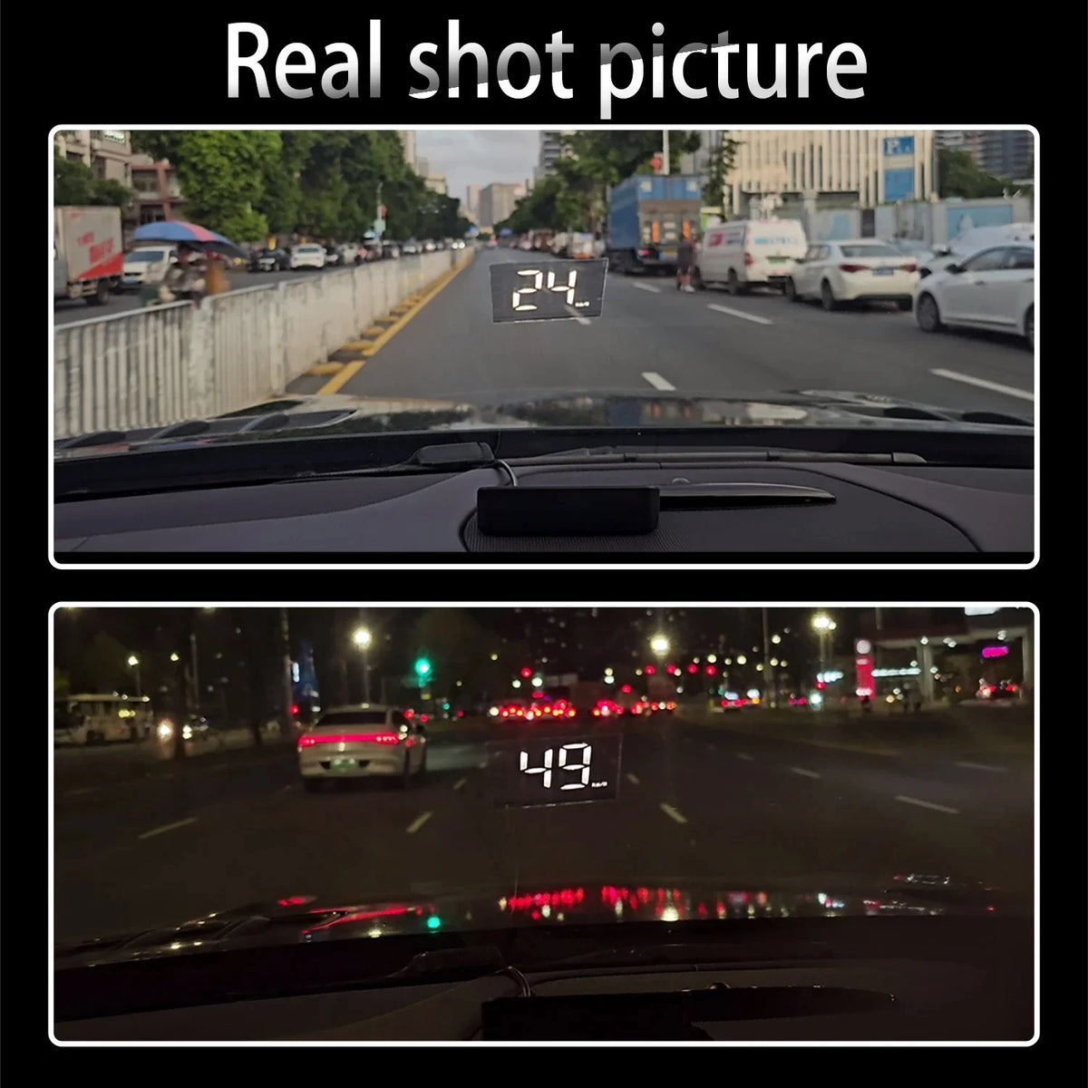 Car Speedometer HUD GPS Head Up Display Digital Speed Meter Windshield Projector For Vehicles Tr - Automotive LED Light