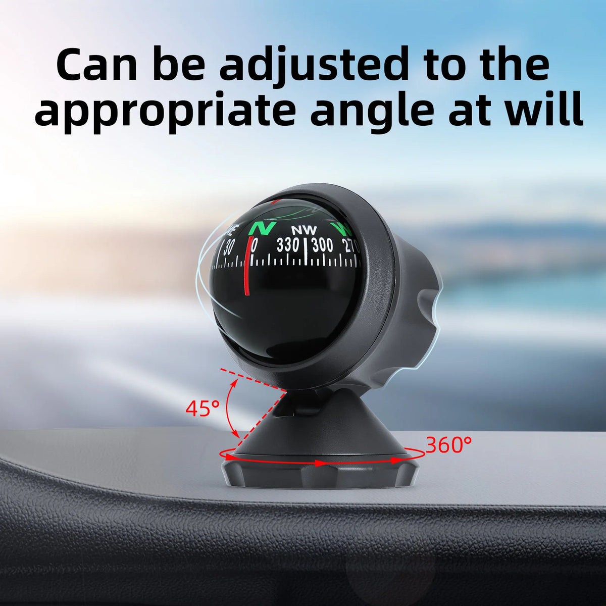Waterproof Outdoor Measure Tool Vehicle Compass Multifunction Car Inclinometer Slope Automotive  - Automotive LED Light