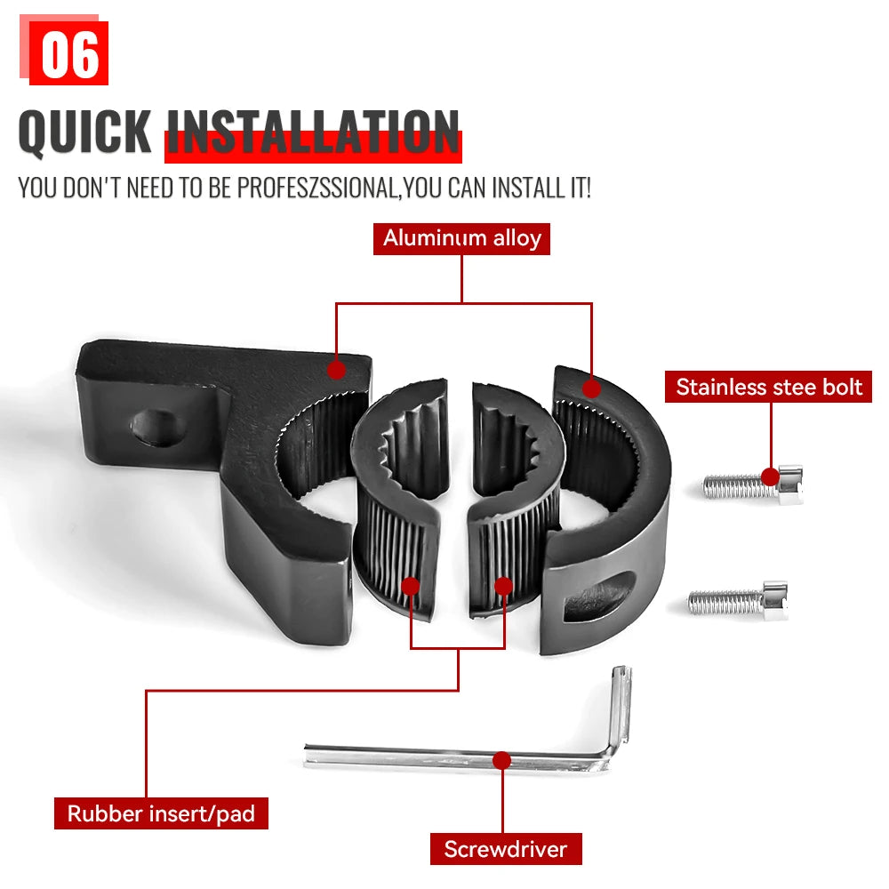 Bull Bar Mount Bracket Fog Driving Light Spotlight Universal Clamp Bracket Work Light Holder for - LED Motorcycle Light