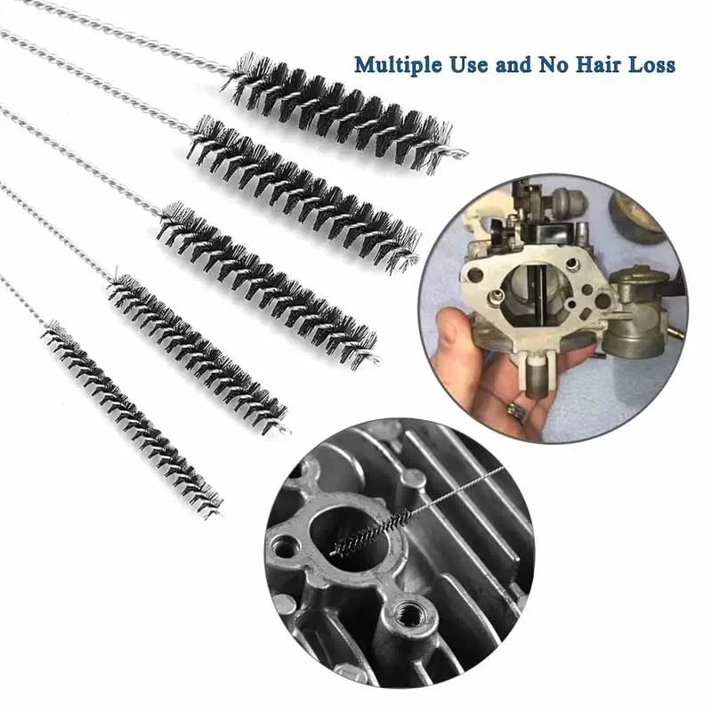 15pcs Carburetor Cleaning Brush Set Carburetor Carbon Dirt Jet Cleaner Tool Kit Car Cleaning Bru - Automotive LED Light
