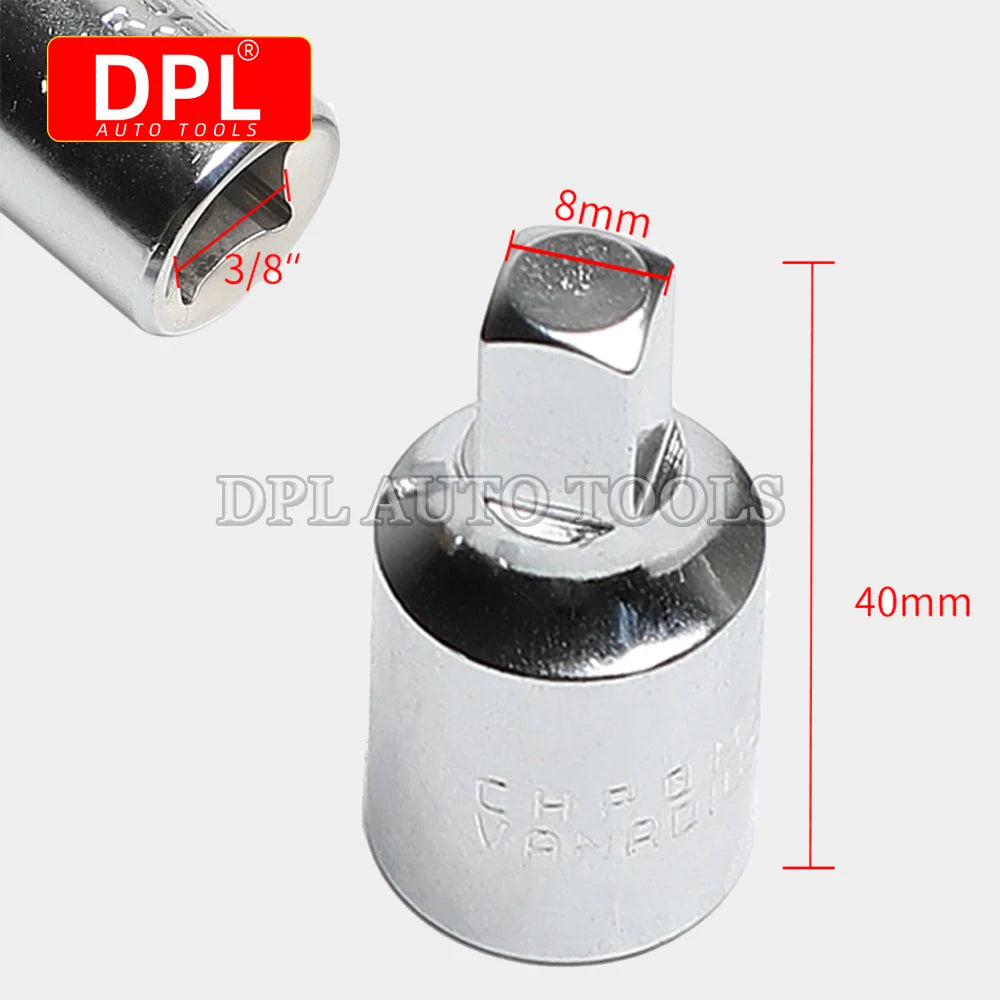 8mm Square Oil Sump Drain Plug Key Tool Remover Fit For Renault Citroen Peugeot - Automotive LED Light