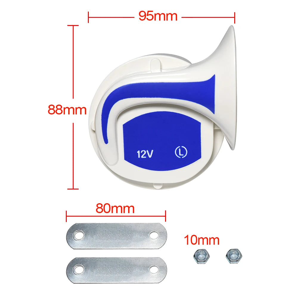 12V Motorcycles Horn Speaker Digital Electric Siren Loud Air Snail Horn Magic 18 Sounds Security - Automotive LED Light