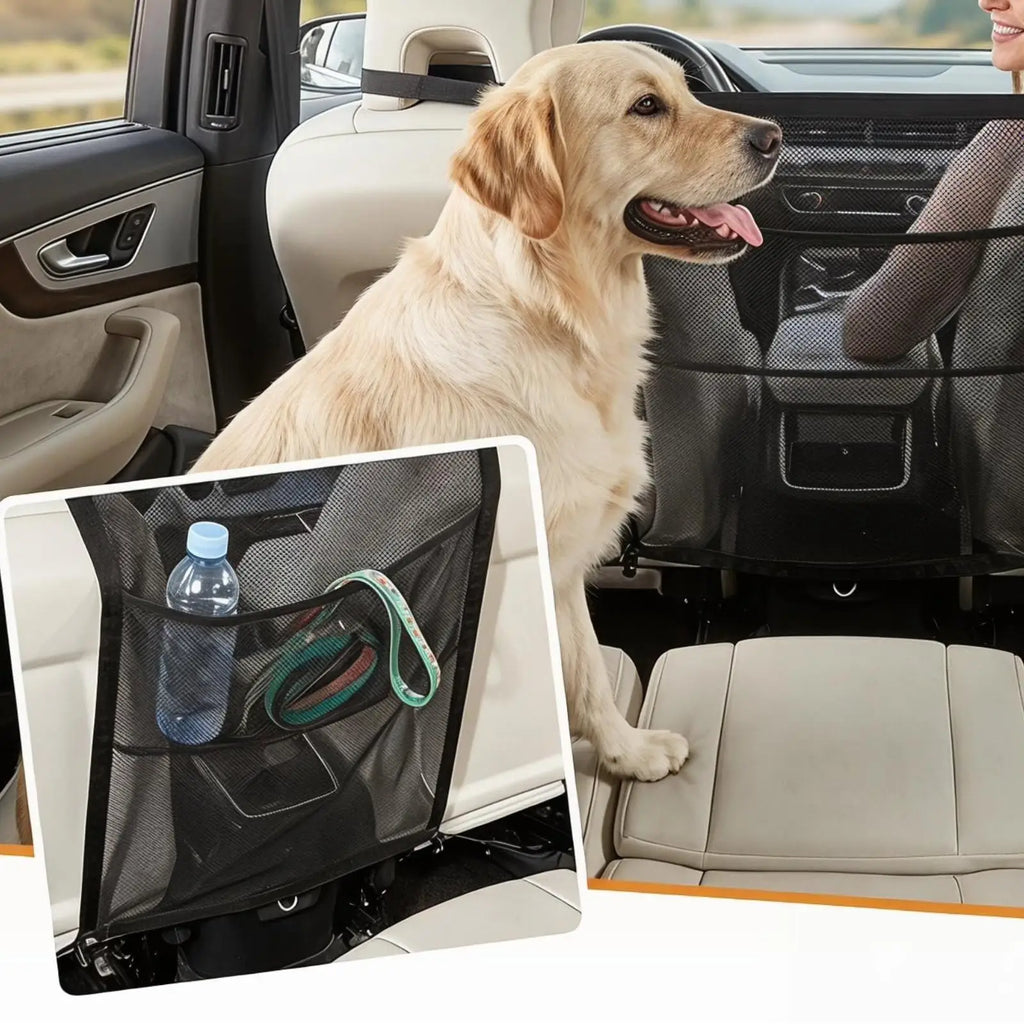 Car Pet Divider Net Thickened Dog Car Divider Abrasion-Resistant Resistant - Automotive LED Light
