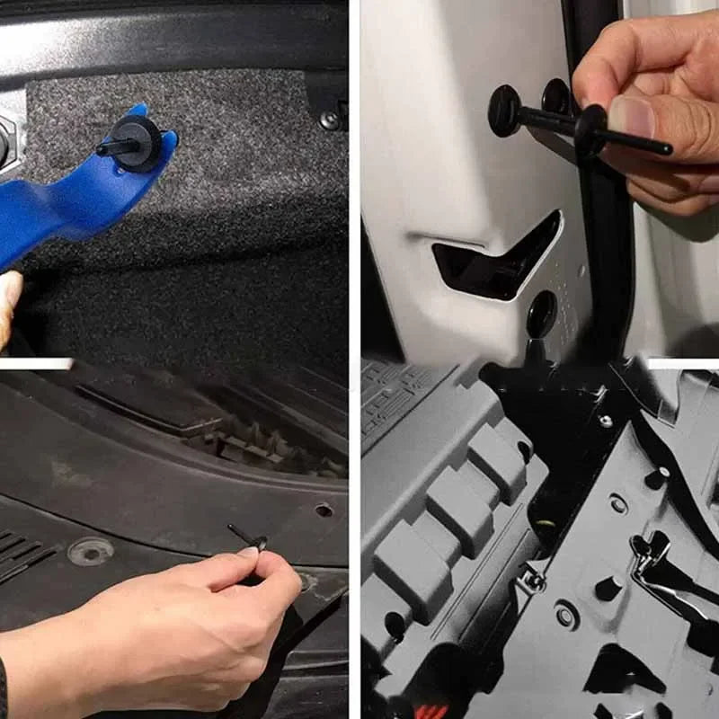 Car Buckle 8mm Hole Plastic Rivets Fixed Buckle Fastener Expansion Screw Auto Vehicle Door Trim  - Automotive LED Light