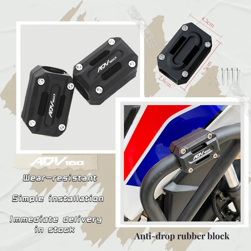 Bumper trim block Engine protection For ADV160 ADV 160 anti fall block anti fall slider anti-col - Automotive LED Light