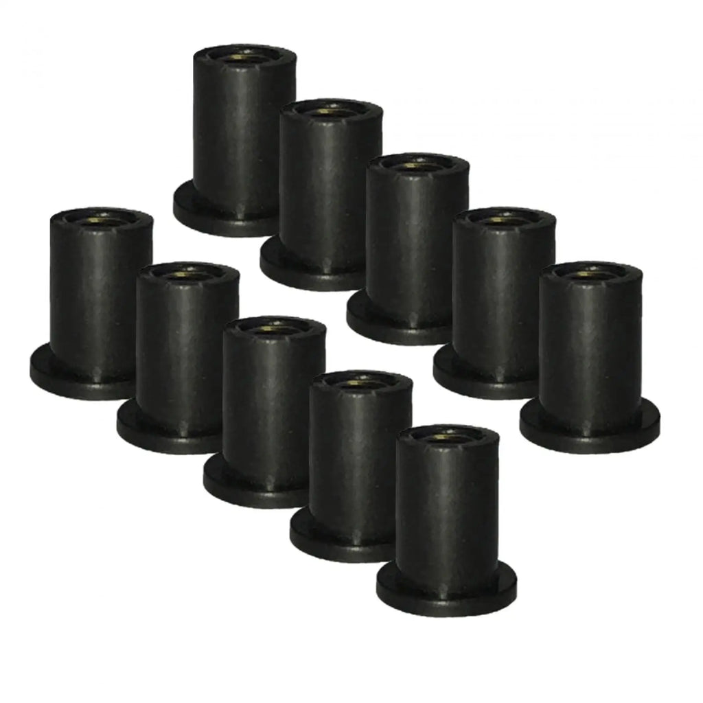 High Quality Rubber Well Nuts Fairing Fasteners Metric Brass Insert Motorcycle Windshield Access - Automotive LED Light