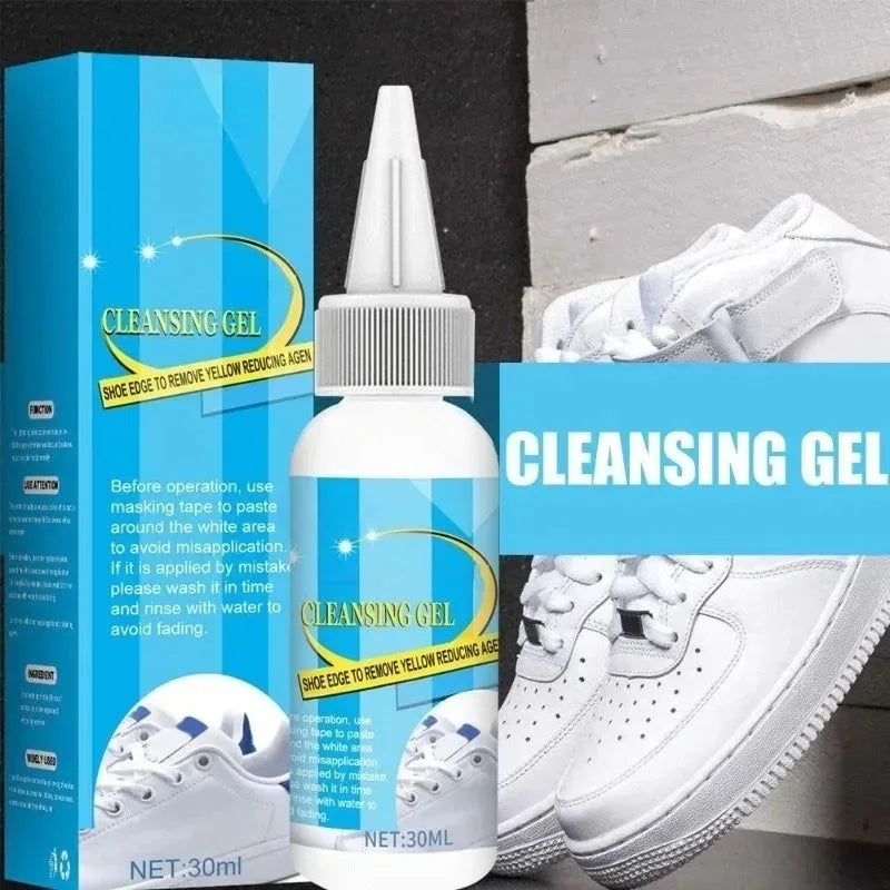 All-Purpose Cleansing Cream Stains Remover White Shoes Cleaning Cream Shoes Whitening with Wipe  - Automotive LED Light