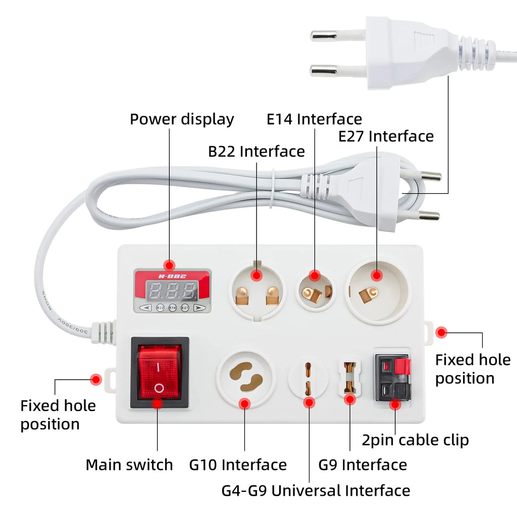 LED Lamp Bulb Light Voltage Power Quick Fast Tester Holder for E27 B22 E14 Lamp  for B22 E14 E27 - Automotive LED Light