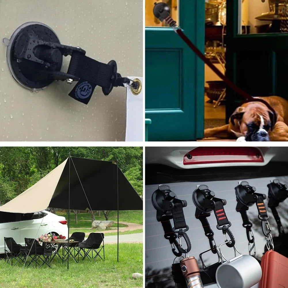 2/4pcs Car Tent Suction Cup Buckle Side Awning Anchors Outdoor Camping RV Van Accessory Secure H - Automotive LED Light