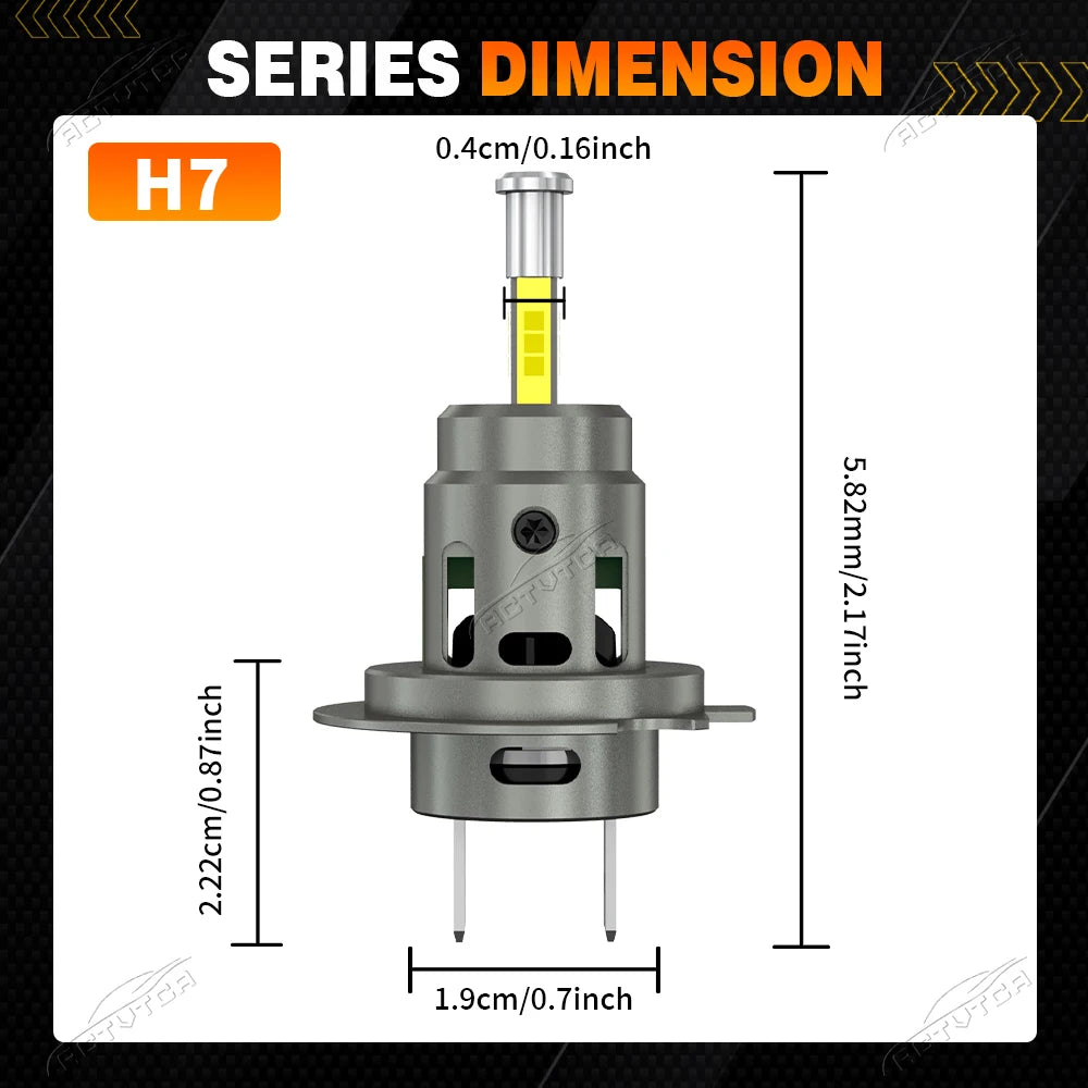 3200W 360 H7 LED Car Headlight Bulb Canbus 6800000LM Led Light for Car Turbo LED for Mini H7 - Canbus LED Headlight Bulb