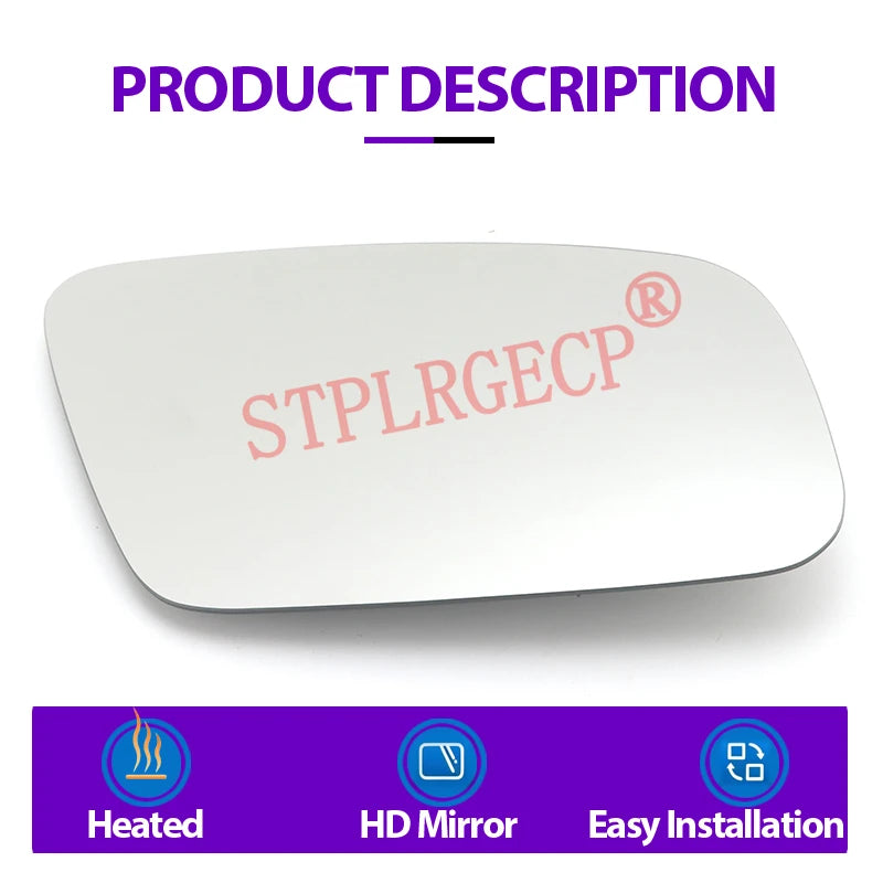 Stplrgecp Passenger Driver Side Left or Right Door Side Heated Wing Mirror Glass for Audi A4 A6 A3 - Automotive LED Ligh