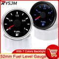 AD 52mm Fuel Level Gauge 7 Color LED signal 0~190 240-33ohm fuel level pointer Oil Tank Level In - Automotive LED Light
