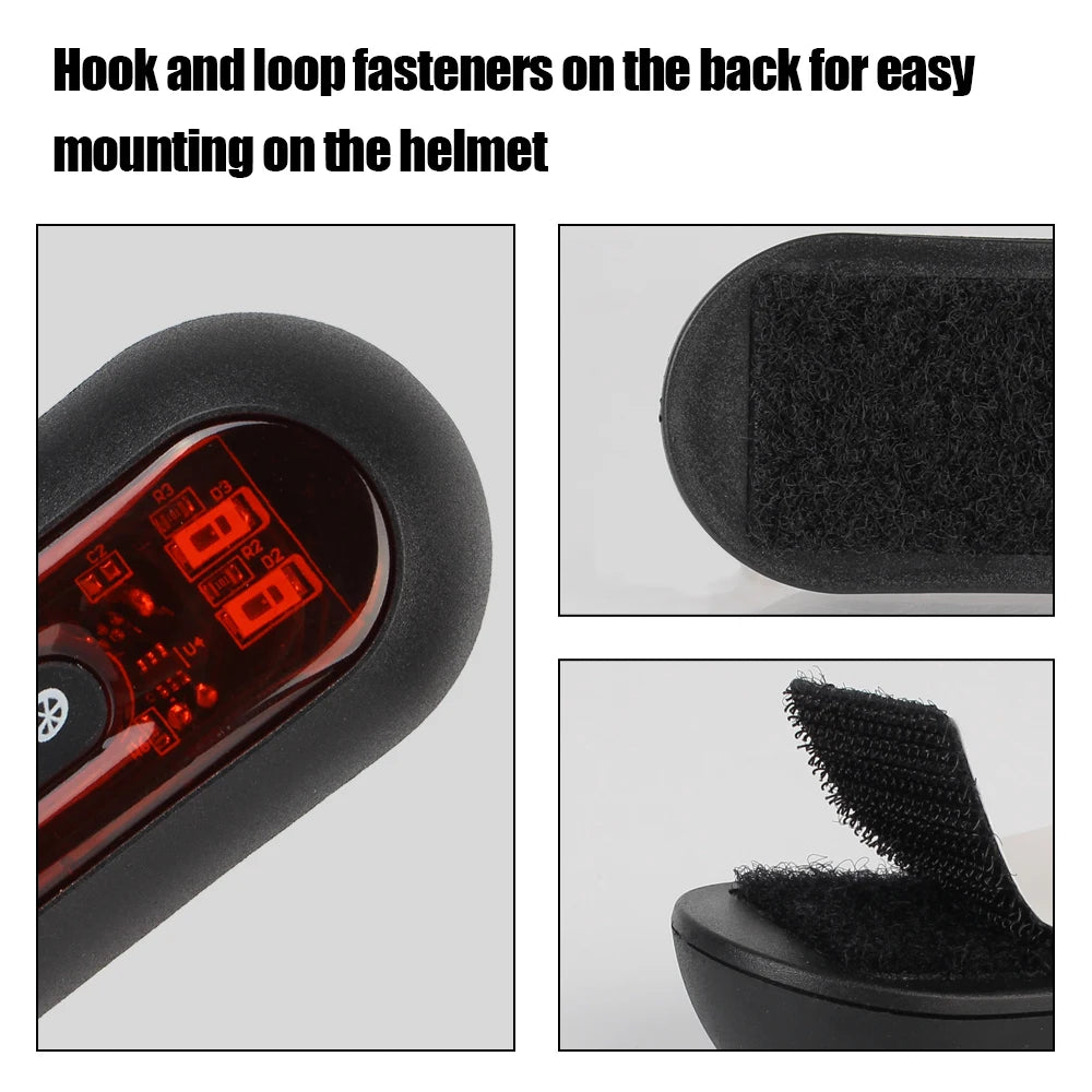 Motorcycle Warning Strobe Light On Helmet LED Signal Lamp Decorative Flashing Blinker Waterproof - LED Motorcycle Light
