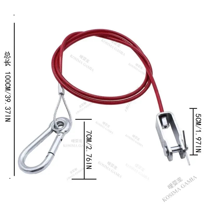Car Caravan Brake Away Safety Cable Stainless Steel Wire Rope for Trailer Breakaway Rope Braked  - Automotive LED Light