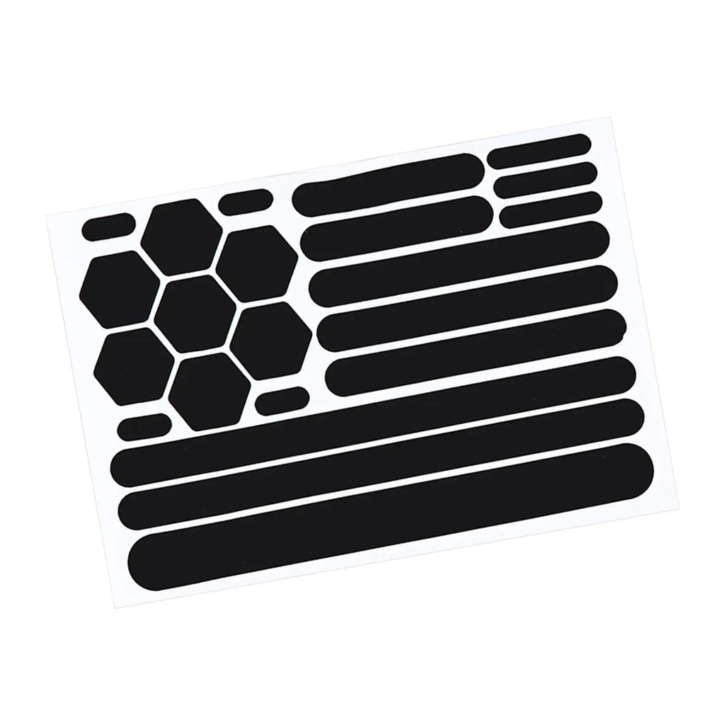Motorcycle Sticker Reflective Gear Reflective Black Stickers Motorcycle Reflective Tape for Helm - Automotive LED Light