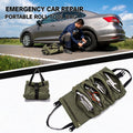 Tool Roll Heavy Duty Multipurpose Roll Up Tool Bag Canvas Wrench Roll Tool Organizer Bucket Car  - Automotive LED Light