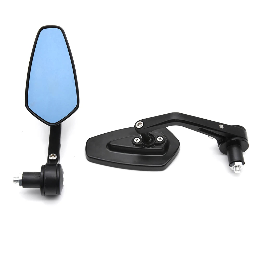 Motorcycle Bike Cruiser Chopper ATV Aluminum 7/8'' 22mm Bar End Side Rear View Mirror For BMW Du - Automotive LED Light