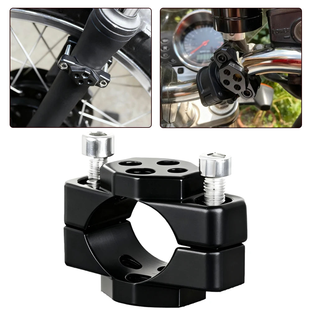 Motorcycle Lamp Bracket 22-32mm Multifunction Holder Handle Fixed Bumper Headlight Light Clamp M - LED Motorcycle Light