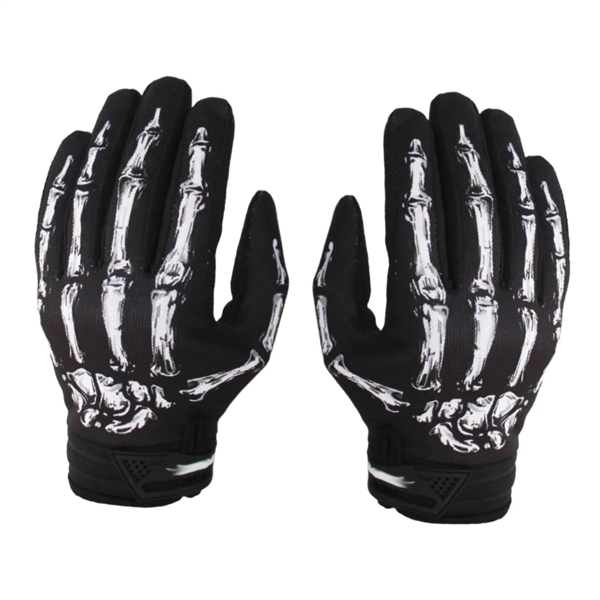 Skeleton Bones Pattern Motorcycle Gloves Anti Slip Breathable Cycling Gloves Riding Gloves for H - Automotive LED Light