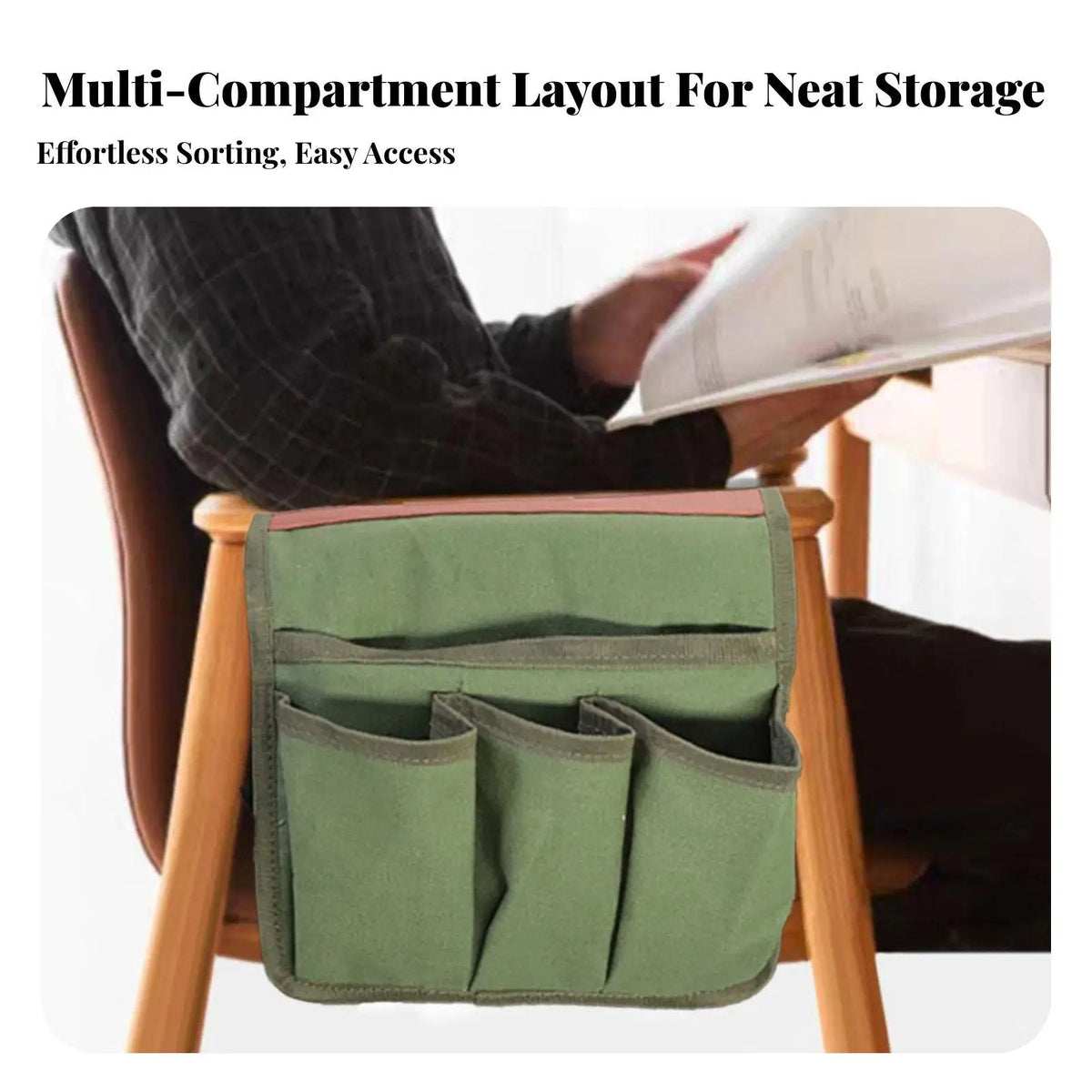 Chair Armrest Storage Bag Water Bottle Holder Camping Chair Side Pockets Large - Automotive LED Light