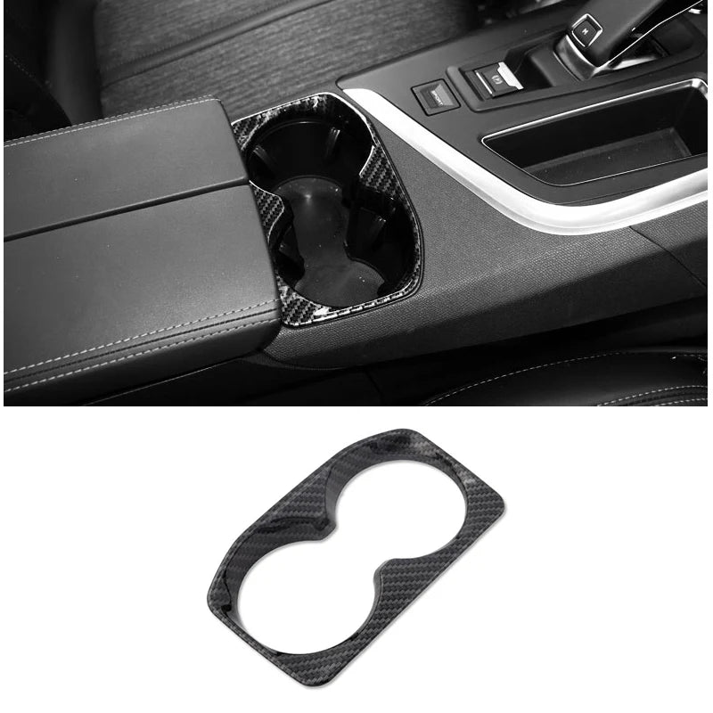 For Peugeot 3008 5008 GT 2017 2018 2019 2020 2021 2022 2023 Car Water Cup Holder Cover Frame Tri - Automotive LED Light