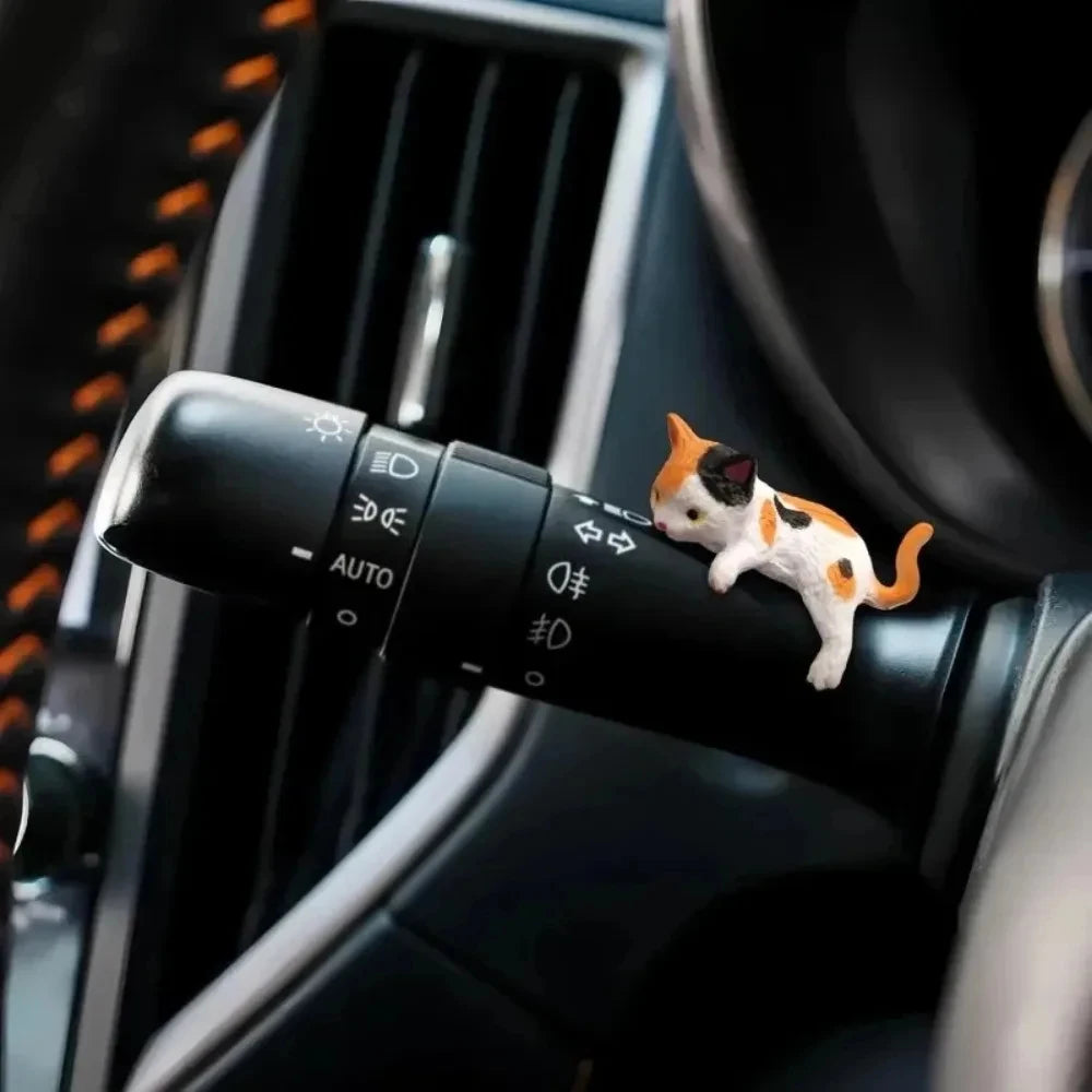 5 pieces of mini cartoon cat car decorations, cute cat images used for edge decoration of car sc - Automotive LED Light