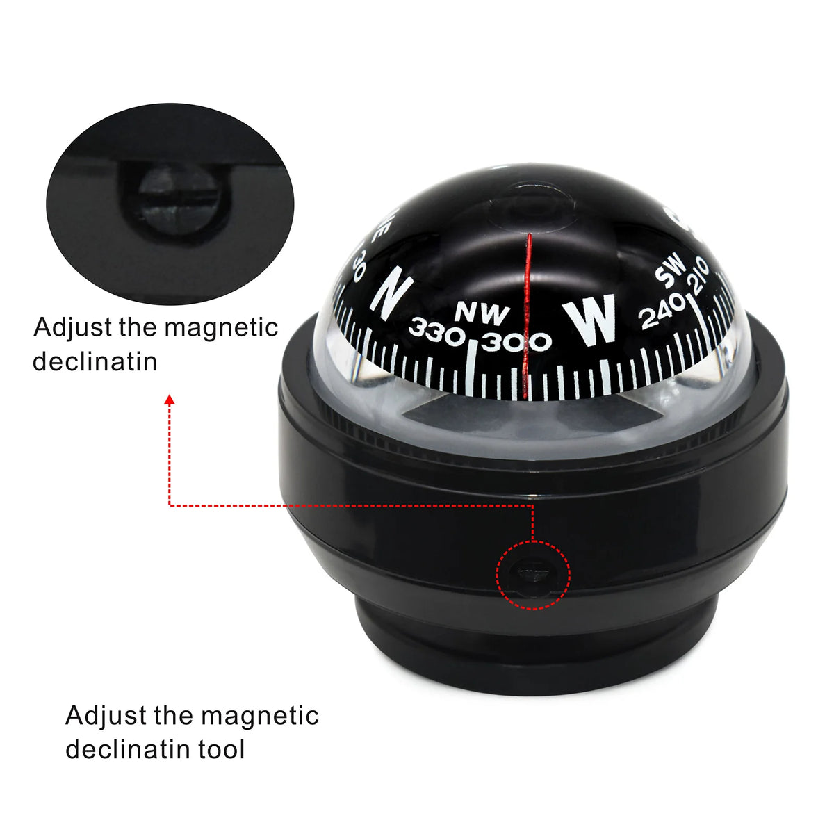 AD Multi-function Marine Voyager Navigation Compass Waterproof Digital Compass Fit for Car Water - Automotive LED Light