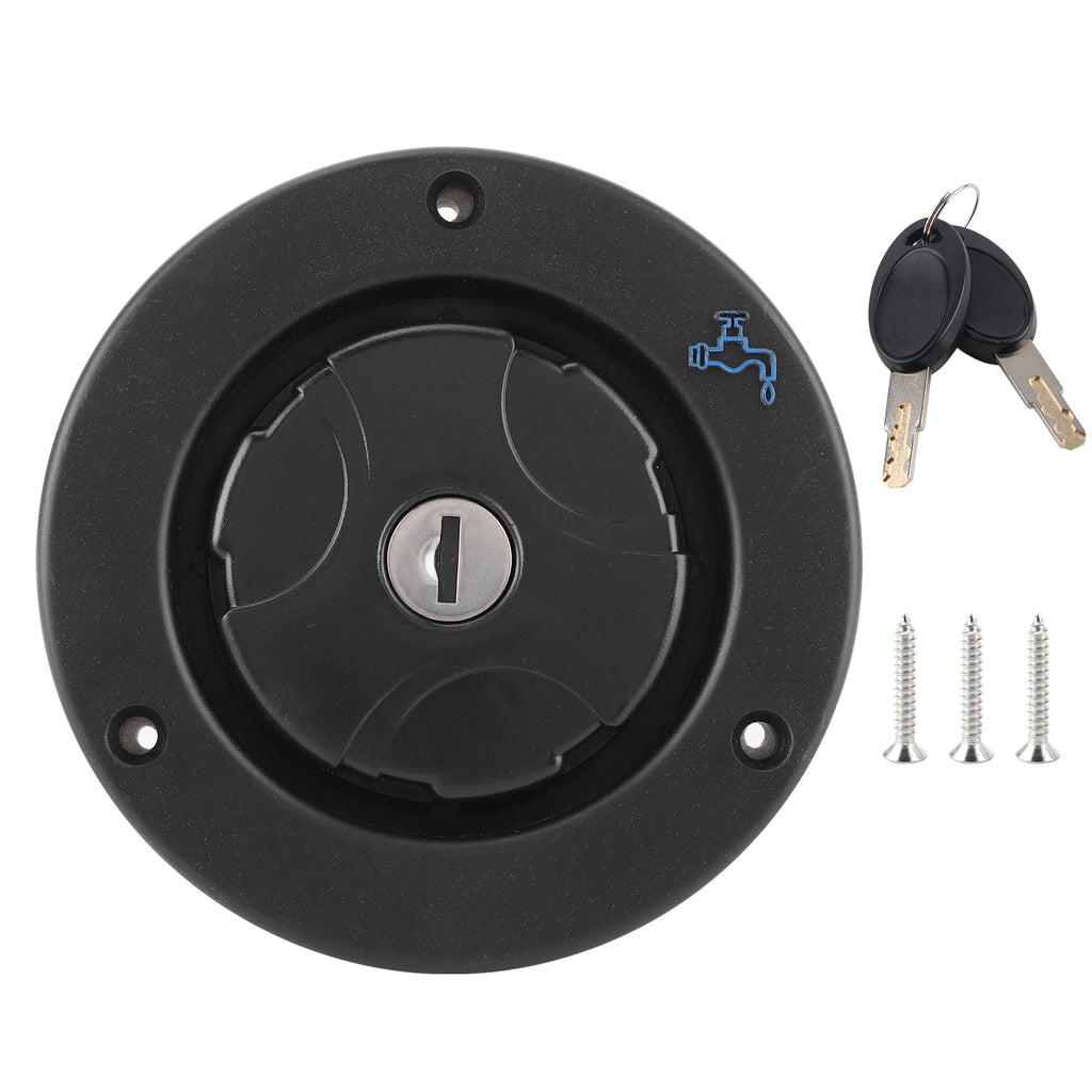 Gravity Water Inlet RV Parts Gravity Freshwater Inlet Lockable Leakproof Water Filler with 2 Key - Automotive LED Light