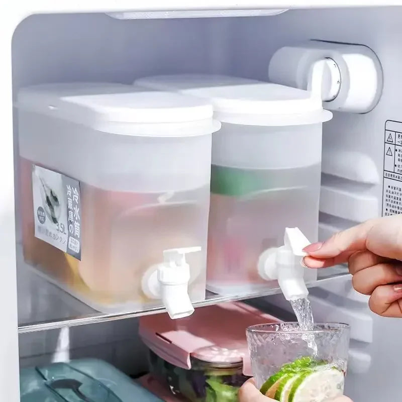 Large Capacity Cold Kettle 3.5L Cold Water Pitcher with Faucet In Refrigerator Iced Beverage Dis - Automotive LED Light