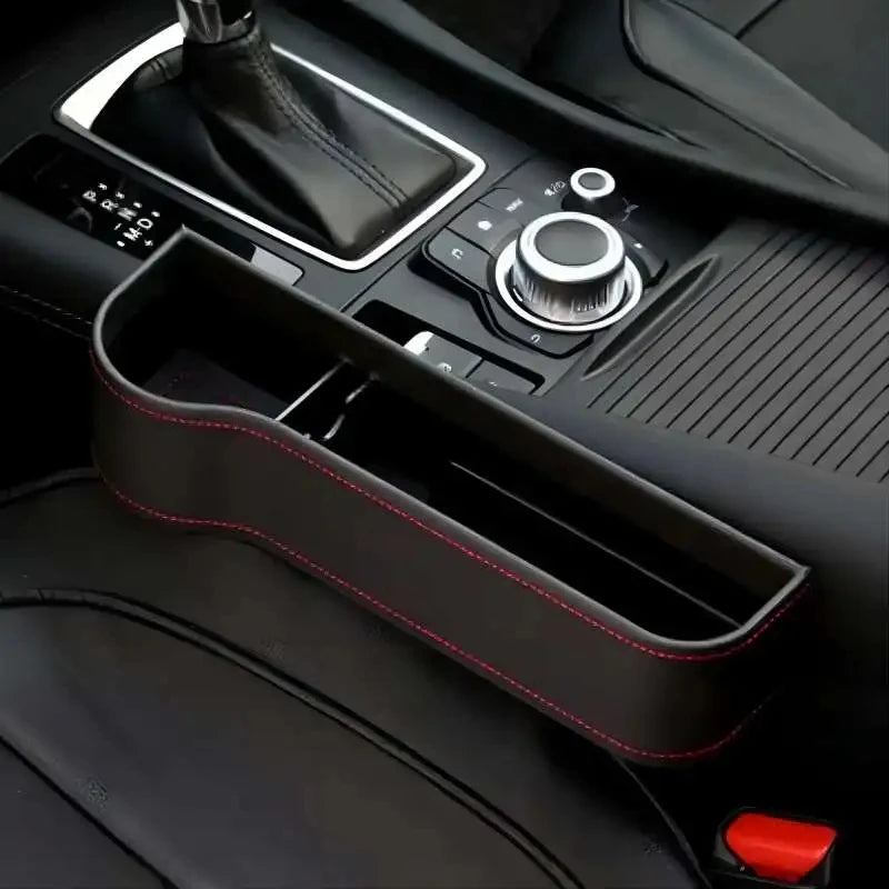 Universal Car Seat Organizer Card Phone Key Holder Pocket Car Seat Crevice Storage Box Seat Gap  - Automotive LED Light
