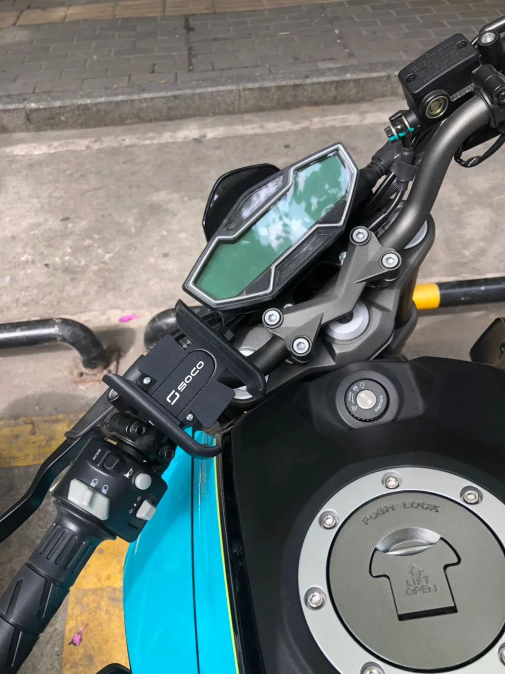 For SUPER SOCO CPX CUX TC 50/MAX/WANDERER TS 2019-2021 Motorcycle Aluminum Handle Bar Mobile Pho - Automotive LED Light