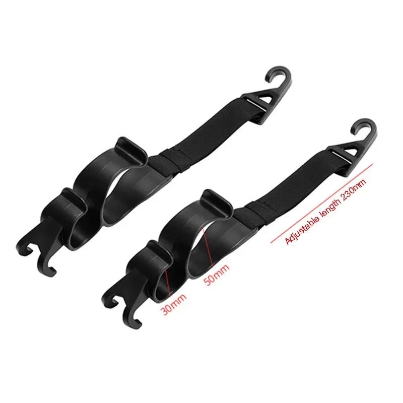 2pcs Car Back Seat Hook Multi-function Rear Seat Headrest Hanging Hook Umbrella Holder Seat Back - Automotive LED Light